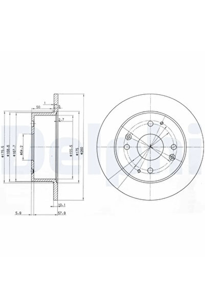 DELPHİ Disc Frana Honda Accord 6