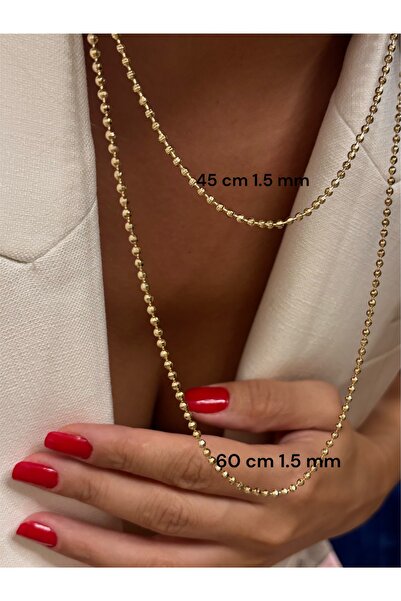 Butik XUping Çelik 14k Discoball Dorika Zincir Kolye