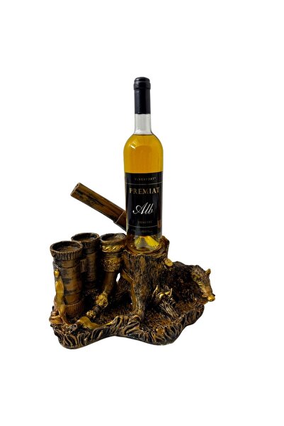 velve Pachet suport cu detalii de Vanatoare, porc mistret, pusca, binoclu, buturuga si sticla vin inclusa