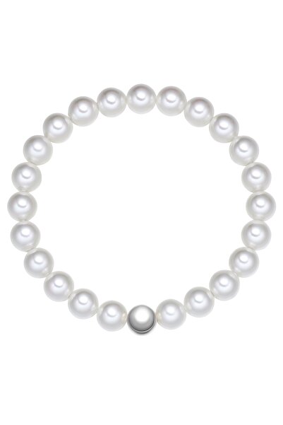 Rafaela Donata Perlenarmband Armband Sterling Silber Muschelkernperle weiß