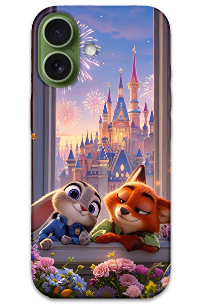Gramaphone iPhone 17 Uyumlu Zootopia Desenli Telefon Kılıfı + Ekran Koruyucu ...