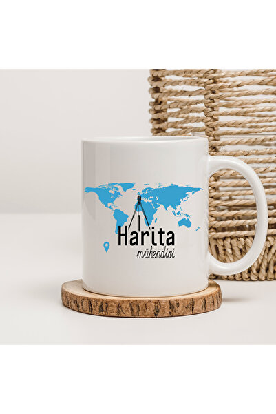 Er-Se Tasarım Map Engineer Mug, Gift Mug for Map Engineer, Gift Mug, Hm002