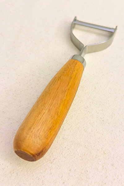 GENGSİ Meturas Acacia Handle Stainless Steel Vegetable Fruit Peeler Ergonomic Durable Kitchen Utensil