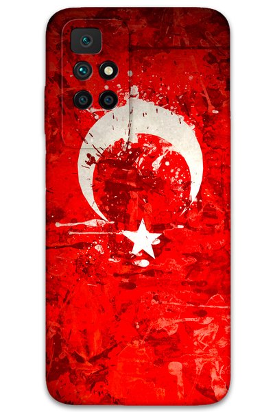 Gramaphone جراب هاتف متوافق مع نمط العلم التركي لهاتف Xiaomi Redmi 10 + واقي ...