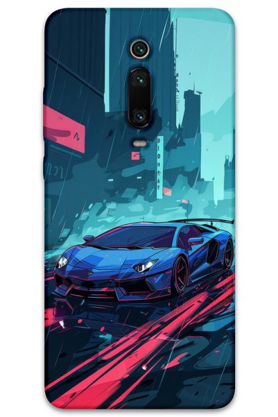 Gramaphone حافظة هاتف بنمط سيارة متوافقة مع هاتف Xiaomi Mi 9T + واقي شاشة - 5763