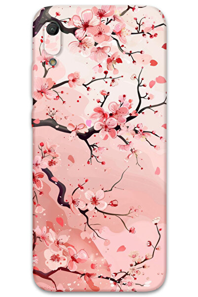 Gramaphone Huawei Y6 2019 Uyumlu Çiçek Desenli Telefon Kılıfı + Ekran Koruyuc...