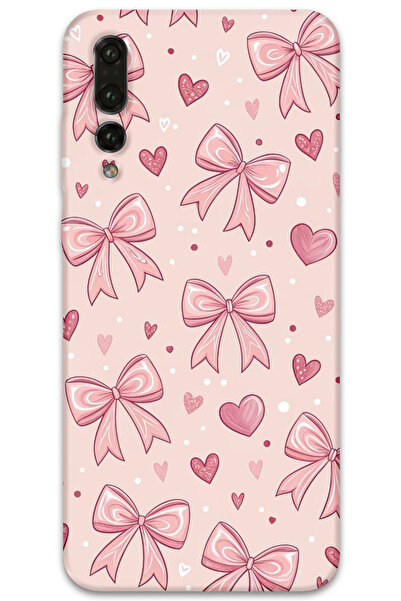 Gramaphone Huawei P20 Pro Uyumlu Kurdele Desenli Telefon Kılıfı + Ekran Koruyucu - 5802