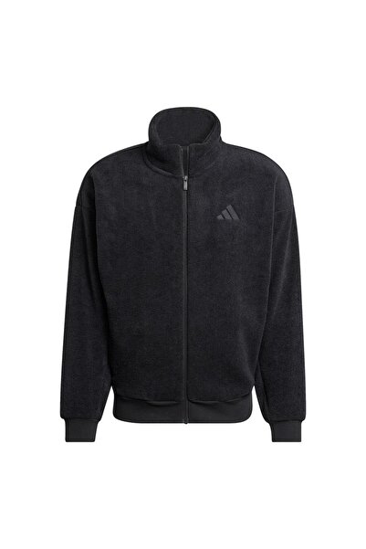 adidas Ανδρικό μαύρο φλις μπουφάν Future Icons (JW7118)