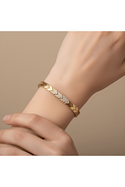 XUPING JEWELRY XUPING KADIN BİLEKLİK ( ZİRKON TAŞLI BALIK SIRTI MODEL )