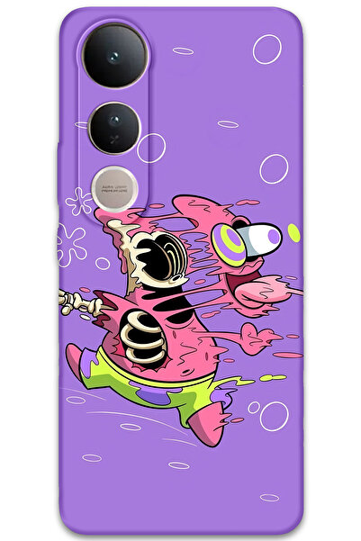 Gramaphone Vivo V50 Lite 4G Uyumlu Sünger Bob Desenli Telefon Kılıfı + Ekran ...