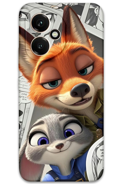 Gramaphone Honor 400 Uyumlu Zootopia Desenli Telefon Kılıfı + Ekran Koruyucu - 5942