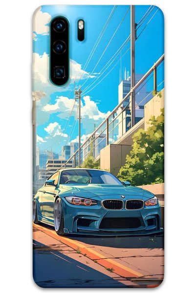Gramaphone Huawei P30 Pro Compatible Car Patterned Phone Case + Screen Protec...