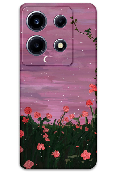 Gramaphone İnfinix Note 30 VIP Uyumlu Çiçek Desenli Telefon Kılıfı + Ekran Ko...