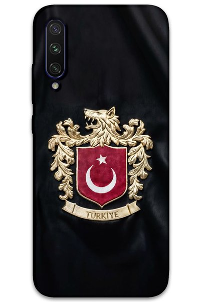 Gramaphone Xiaomi Mi A3 Compatible Turkish Patterned Phone Case + Screen Prot...