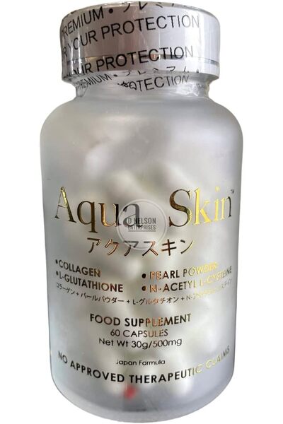 Glowing Aqua Skin Glutathione Made in Japan, 60 Capsules