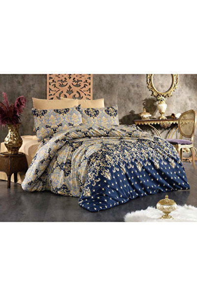 sehra طقم غطاء لحاف مزدوج من القطن الفاخر + ملاءة سرير كبيرة الحجم + 2 كيس وسادة