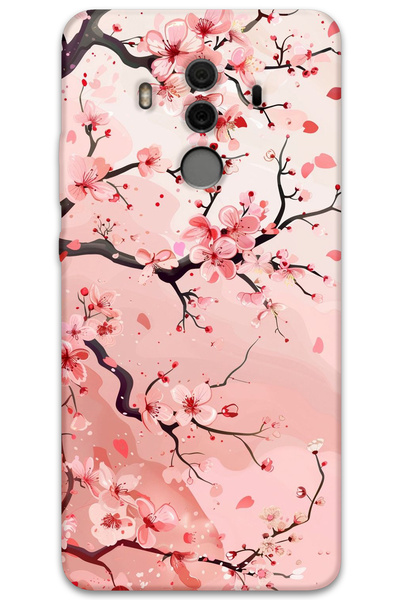 Gramaphone Huawei Mate 10 Pro Uyumlu Çiçek Desenli Telefon Kılıfı + Ekran Kor...