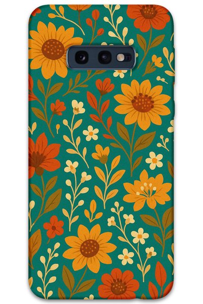 Gramaphone Galaxy S10E Compatible Floral Pattern Phone Case + Screen Protecto...