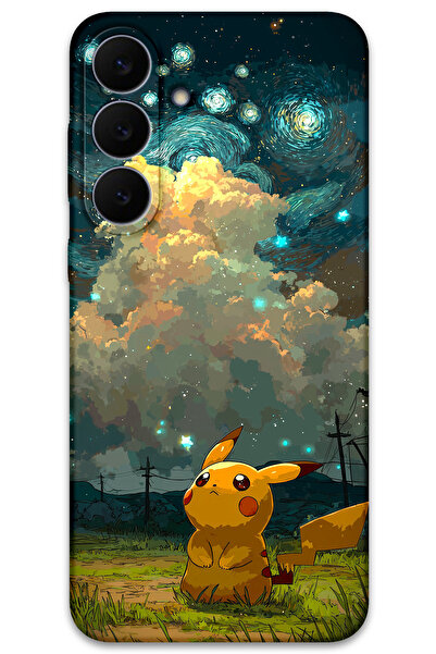 Gramaphone Galaxy S25 FE Uyumlu Pikacu Desenli Telefon Kılıfı + Ekran Koruyucu - 5940