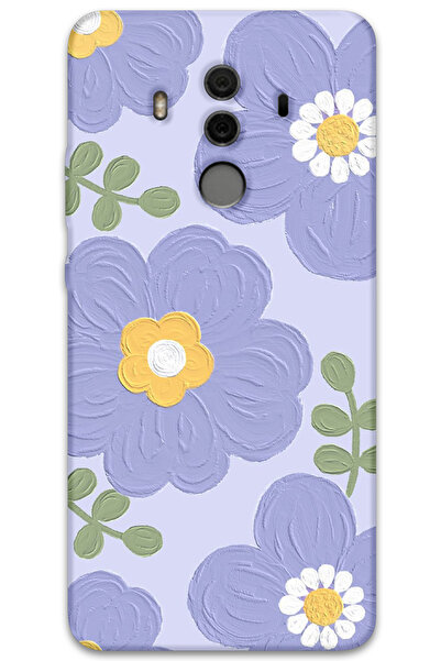Gramaphone Huawei Mate 10 Pro Uyumlu Çiçek Desenli Telefon Kılıfı + Ekran Kor...