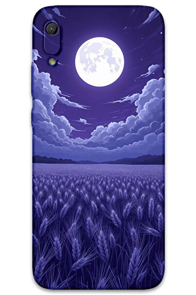 Gramaphone Huawei Y6 2019 Uyumlu Çiçek Desenli Telefon Kılıfı + Ekran Koruyuc...