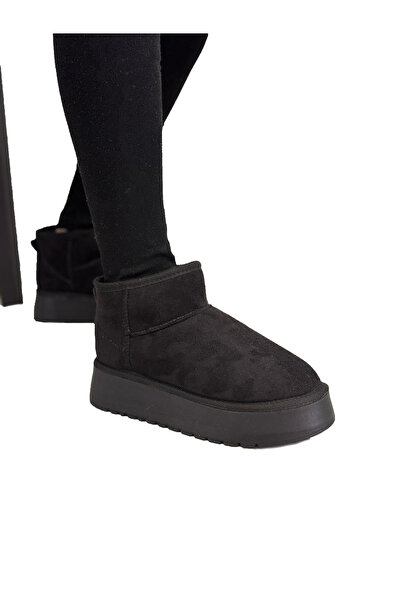 Julshen Γυναικείες μπότες σουέτ με γούνα εσωτερικά