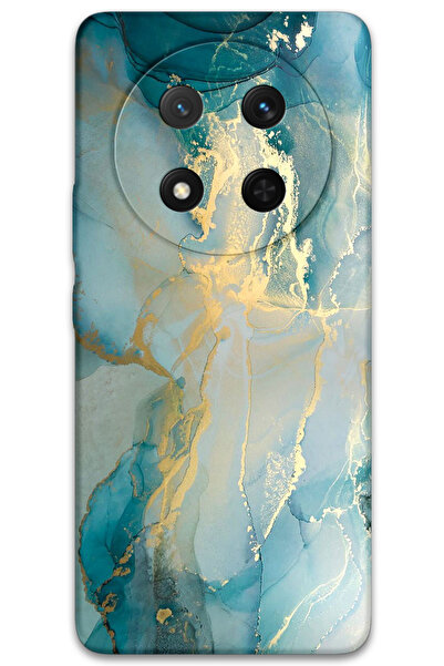 Gramaphone Honor Magic 7 Lite Uyumlu Mermer Desenli Telefon Kılıfı + Ekran Ko...