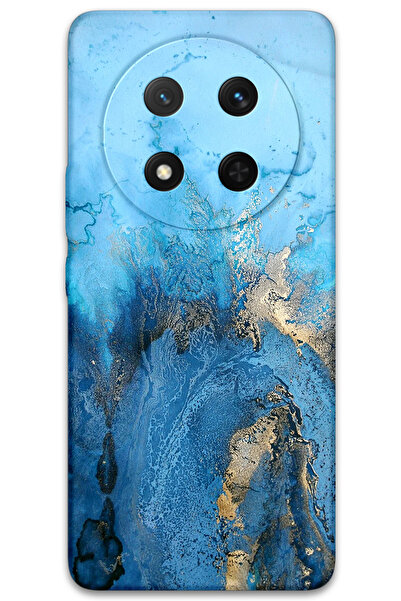 Gramaphone Honor Magic 7 Lite Uyumlu Mermer Desenli Telefon Kılıfı + Ekran Ko...