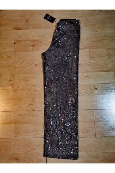 ZTO KADIN PAYETLİ ESNEK BELİ LASTİKLİ PANTOLON