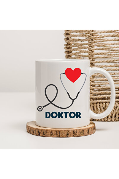 Er-Se Tasarım Doctor Mug Cup, Gift Doctor Cup, New Year's Gift for Doctor, Doctor Mug Dkrt006