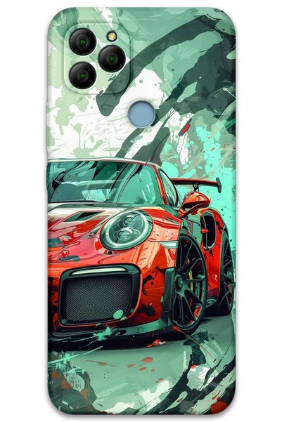 Gramaphone Gm 22 Compatible Car Patterned Phone Case + Screen Protector - 5765