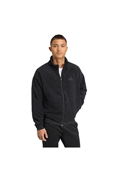 adidas Ανδρικό μαύρο φλις μπουφάν Future Icons (JW7118)