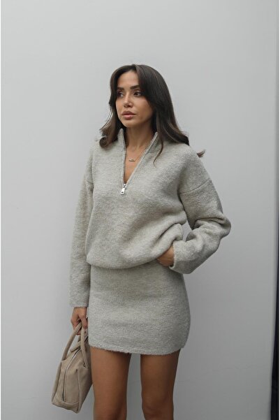 Havoş Beige Dodds Sweater Skirt Set