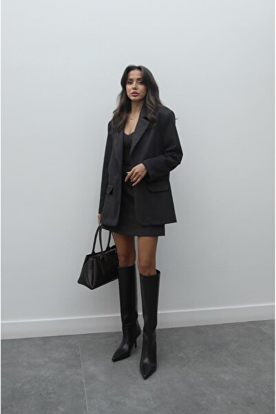 Havoş Smoked Allen Suede Dress Jacket Set