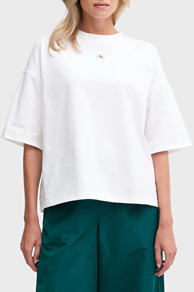 Calvin Klein Logolu Pamuklu Oversize Bisiklet Yaka T Shirt LV047D204GYAA T SHİRT LV047D204G YA