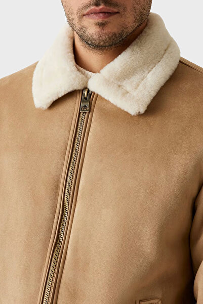 Guess Soft Shearling Yumuşak Dokulu Regular Fit Ceket Yaka Mont M5BL43W2302 Erkek MONT M5BL43 W2302