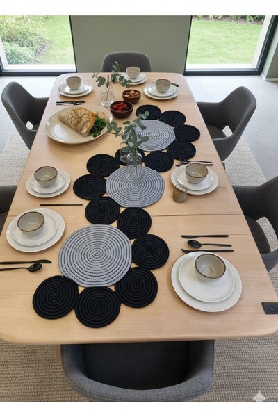 BHR Creative Covoraș de masă din paie de iută Seria VENUS, cârpă de masă, cov...