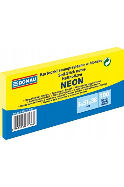 Other Donau Self-Adhesive Notebook 38x51mm /3pcs/ SET Yellow Neon 7585011-11