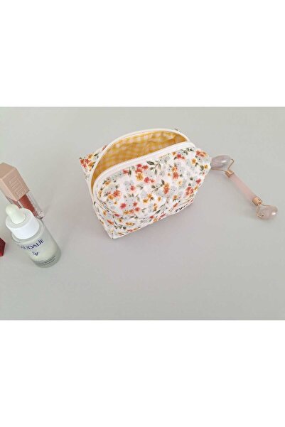 TALL WAY حقيبة أحمر الشفاه على شكل زهرة برتقالية - حجم صغير