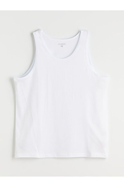 LC Waikiki Vizyon New Season Large Size U-Neck Combed Cotton Men's Undershirt 3-Piece