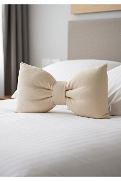 FARCY Διακοσμητικό μαξιλάρι XXL με φιόγκο, γεμιστό με κορδέλα φιόγκου, δώρο μαξιλάρι, μαξιλάρι για ριχτάρι