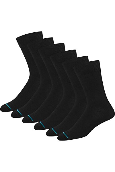 Generic جوارب رجالية من بامبوس مصنوعة من الخيزران - أسود، مناسبة للعمل الرسمي، مقاس واحد