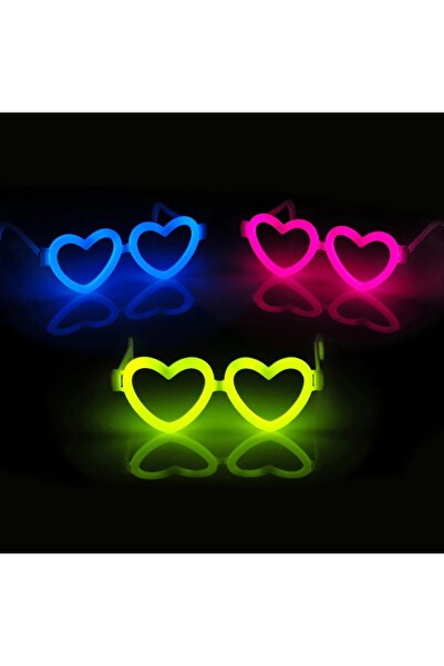 BGA kalp glowing parti gözlük çocuklar yetişkinler için fosforlu parlayan glo...