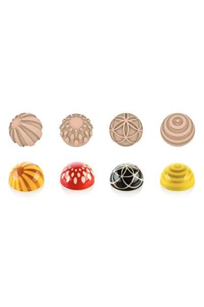 silikomart Set of 4 stamps for decorating chocolate pralines by Lluc Crusellas