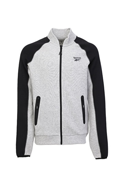 Reebok CONTRAST PANEL BOMBER JAC Gri Erkek Eşofman Üstü