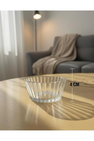 L'Opaline Premium 6’lı Şeffaf Cam Kase Seti Reçellik Tatlılık Mezelik Sunum Ve Kahvaltı Kasesi