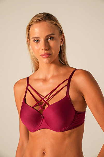 MORRO Women's Cross String Underwire Padded / Padded Bra