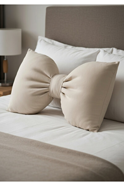 FARCY Διακοσμητικό μαξιλάρι XXL με φιόγκο, γεμιστό με κορδέλα φιόγκου, δώρο μαξιλάρι, μαξιλάρι για ριχτάρι