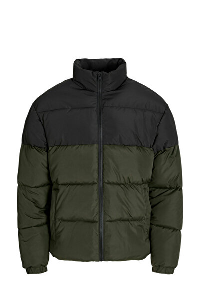 Jack & Jones Jjmaze Puffer Collar Khaki Men's Jacket