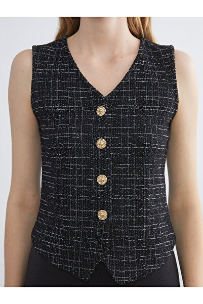 LC Waikiki V-Neck Patterned Women's Vest